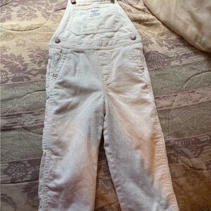 OshKosh B'gosh Cream Corduroy Overalls